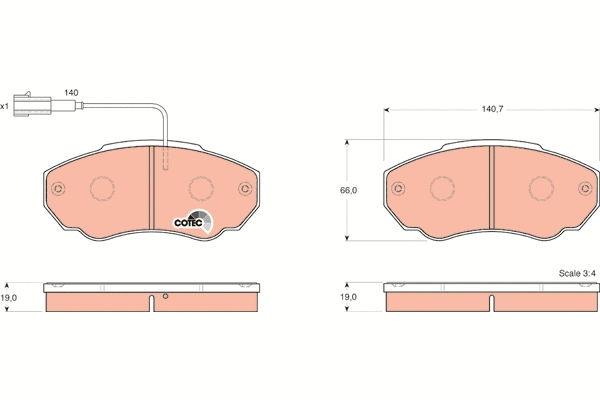 Brake Pad Set, disc brake (GDB1517)