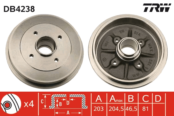 Brake Drum (DB4238)