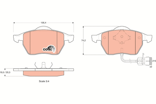 Brake Pad Set, disc brake (GDB1049)