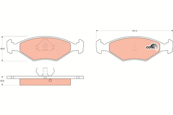 Brake Pad Set, disc brake (GDB958)