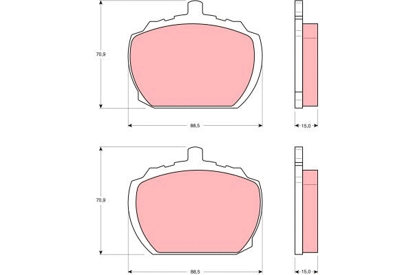 Brake Pad Set, disc brake (GDB340)