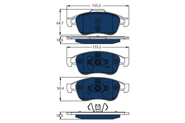 Brake Pad Set, disc brake (GDB1789BTE)