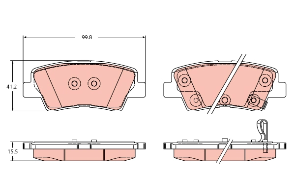 Brake Pad Set, disc brake (GDB2353)