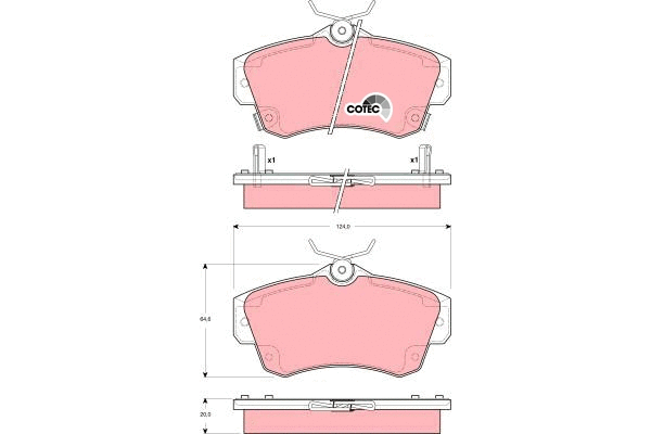 Brake Pad Set, disc brake (GDB4118)