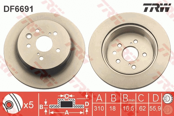 Brake Disc (DF6691)