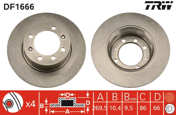 Brake Disc (DF1666)
