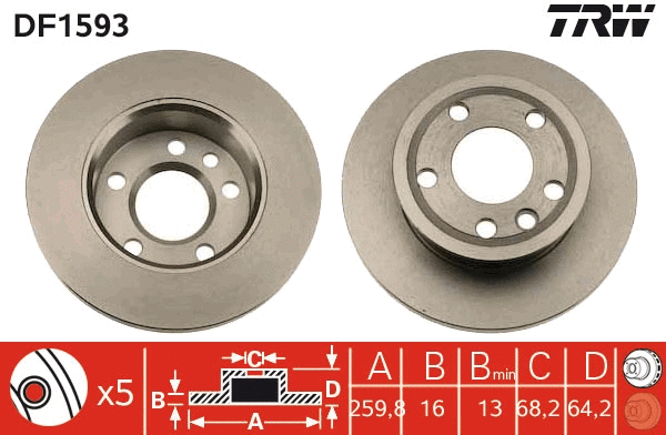 Brake Disc (DF1593)