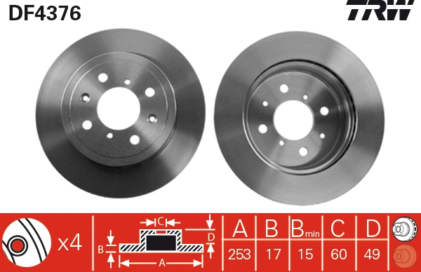 Brake Disc (DF4376)