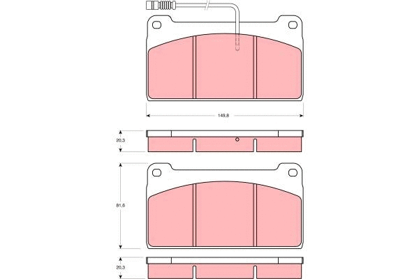 Brake Pad Set, disc brake (GDB5075)