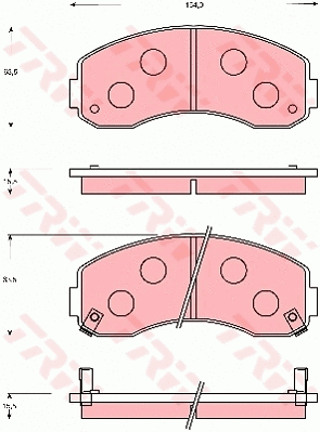 Brake Pad Set, disc brake (GDB7696)
