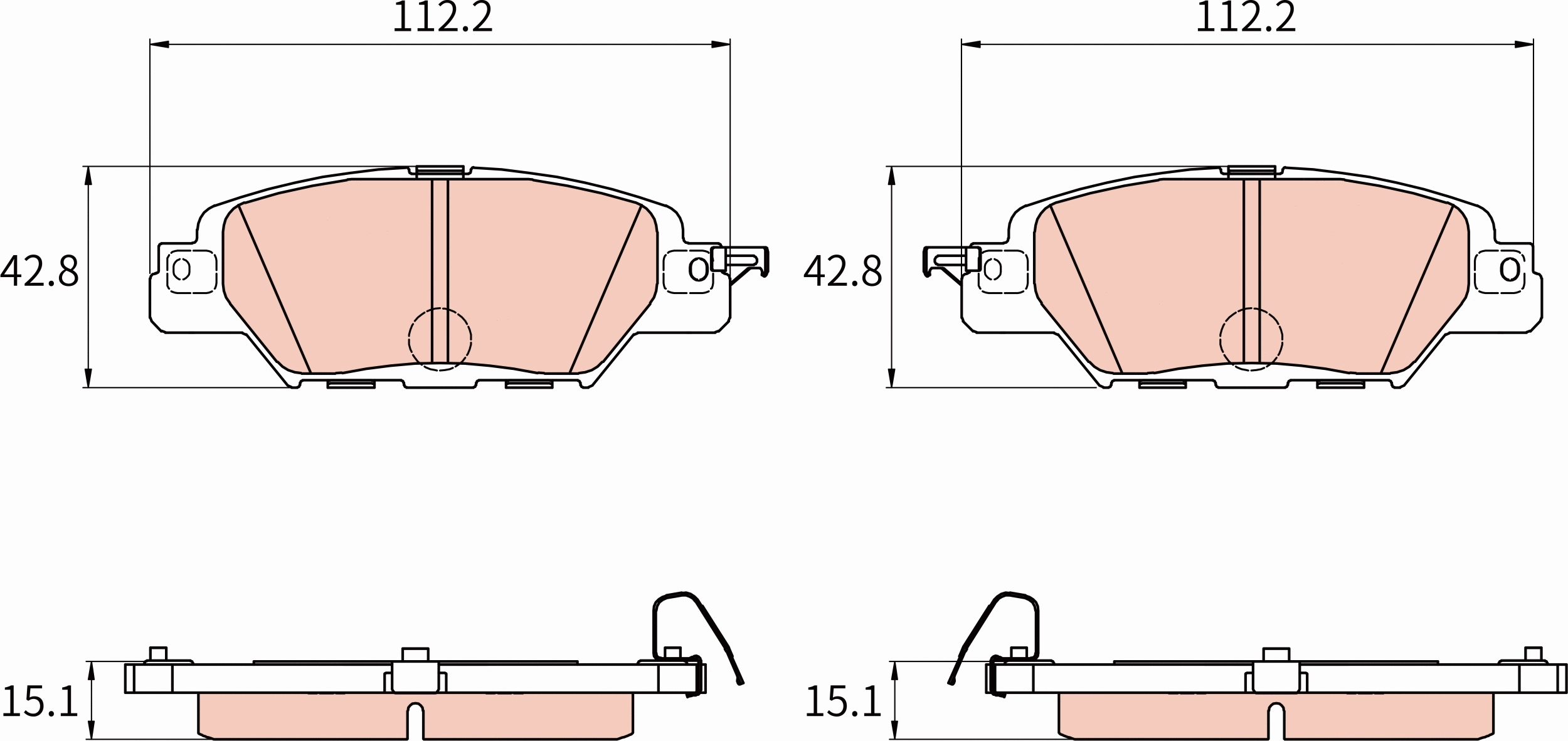Brake Pad Set, disc brake (GDB8090DT)