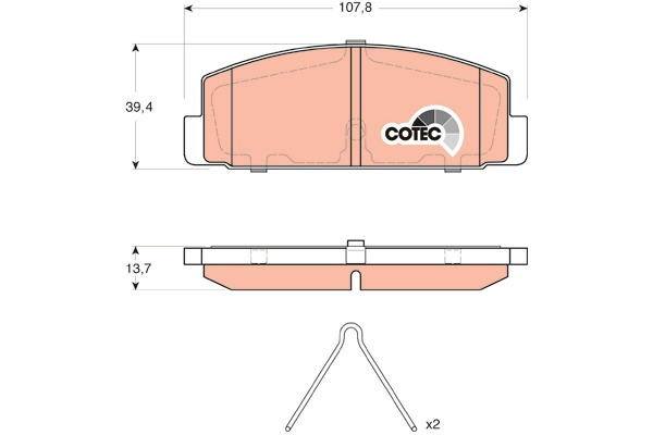 Brake Pad Set, disc brake (GDB3311AT)