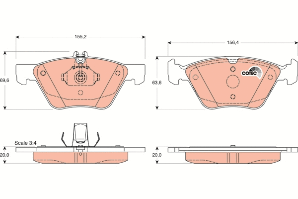 Brake Pad Set, disc brake (GDB1215)
