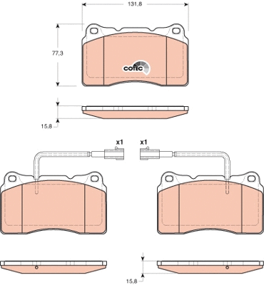 Brake Pad Set, disc brake (GDB1648)