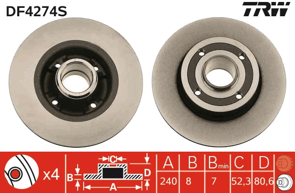 Brake Disc (DF4274S)