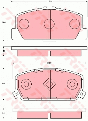 Brake Pad Set, disc brake (GDB7109)