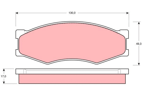 Brake Pad Set, disc brake (GDB318)
