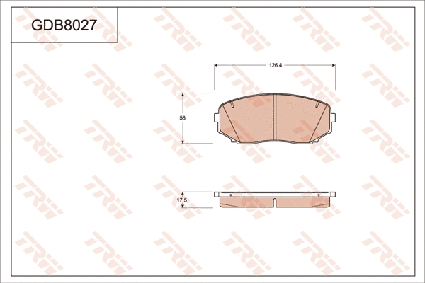 Brake Pad Set, disc brake (GDB8027)