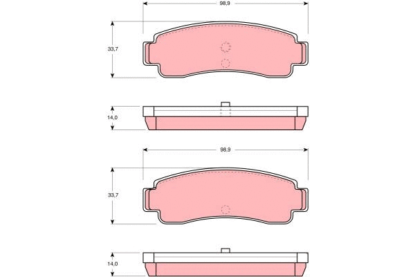 Brake Pad Set, disc brake (GDB982)