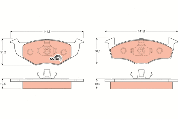 Brake Pad Set, disc brake (GDB1218)
