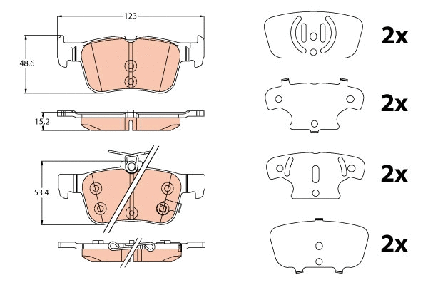 Brake Pad Set, disc brake (GDB2115)