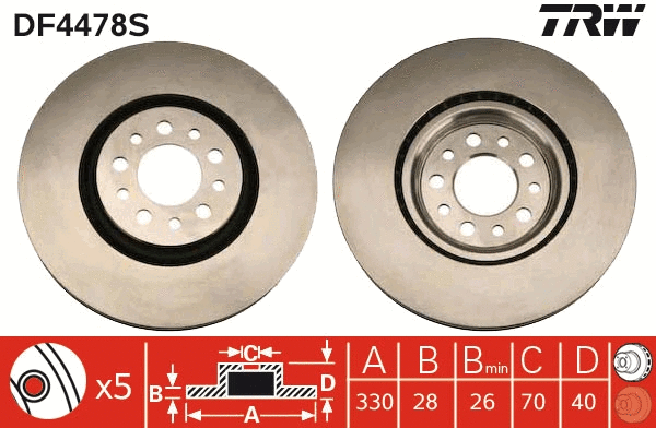 Brake Disc (DF4478S)