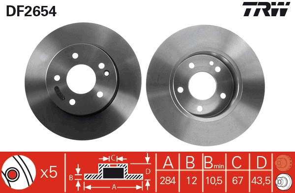 Brake Disc (DF2654)