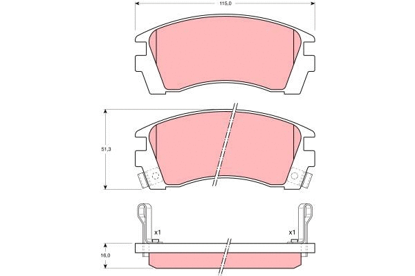 Brake Pad Set, disc brake (GDB1013)