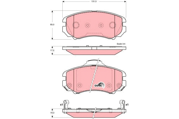Brake Pad Set, disc brake (GDB3386)