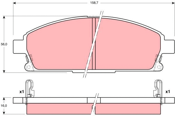 Brake Pad Set, disc brake (GDB3167)