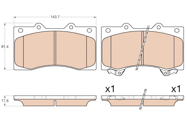 Brake Pad Set, disc brake (GDB3560)