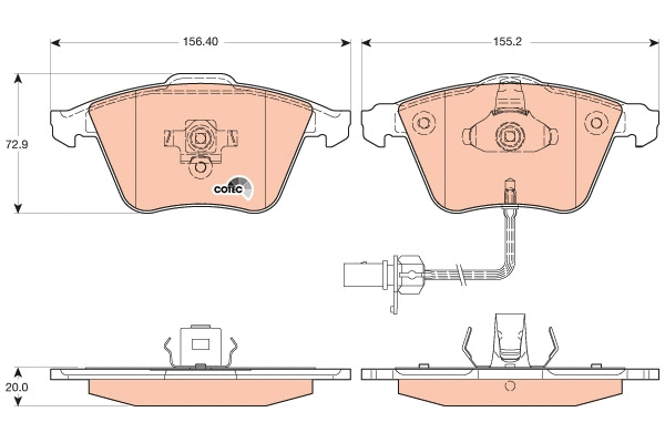 Brake Pad Set, disc brake (GDB1617)