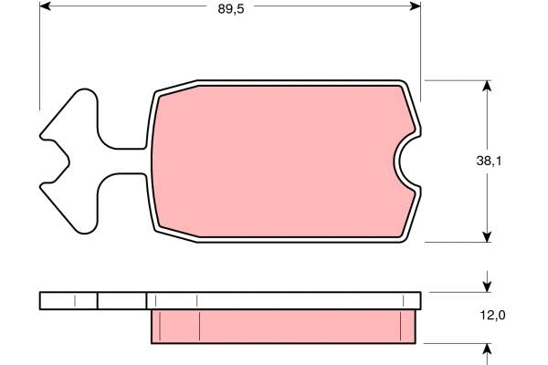 Brake Pad Set, disc brake (GDB127)