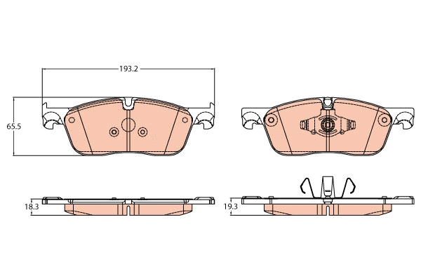 Brake Pad Set, disc brake (GDB2100)
