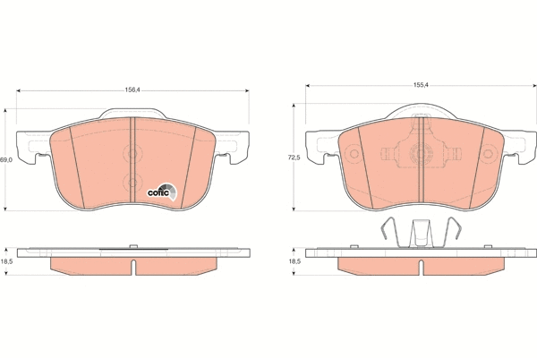 Brake Pad Set, disc brake (GDB1388)