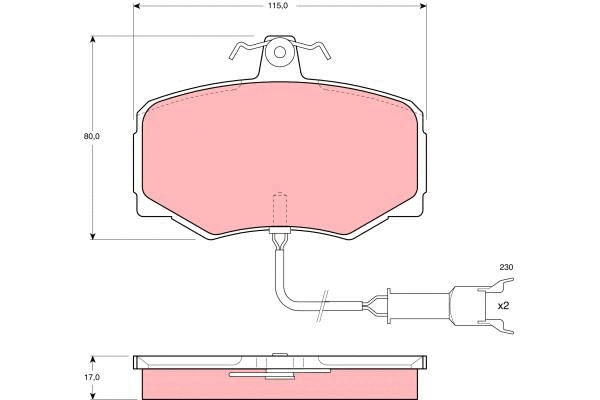 Brake Pad Set, disc brake (GDB461)