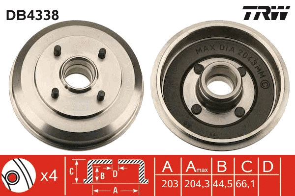 Brake Drum (DB4338)