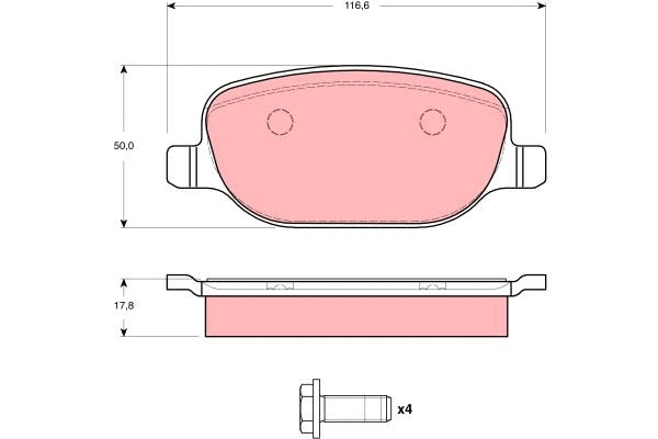 Brake Pad Set, disc brake (GDB1490)
