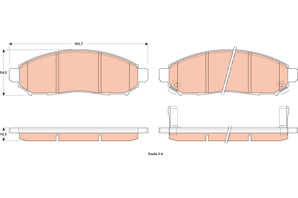 Brake Pad Set, disc brake (GDB3520)