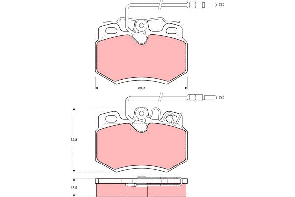 Brake Pad Set, disc brake (GDB788)