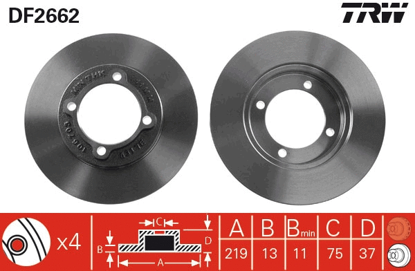 Brake Disc (DF2662)