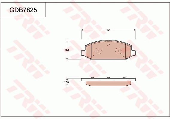 Brake Pad Set, disc brake (GDB7825)