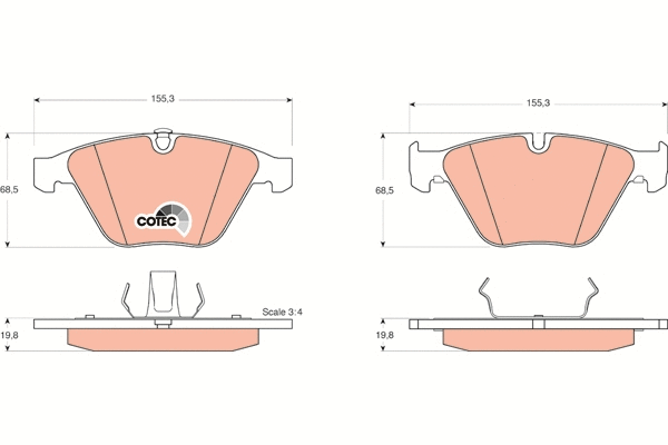 Brake Pad Set, disc brake (GDB1498)