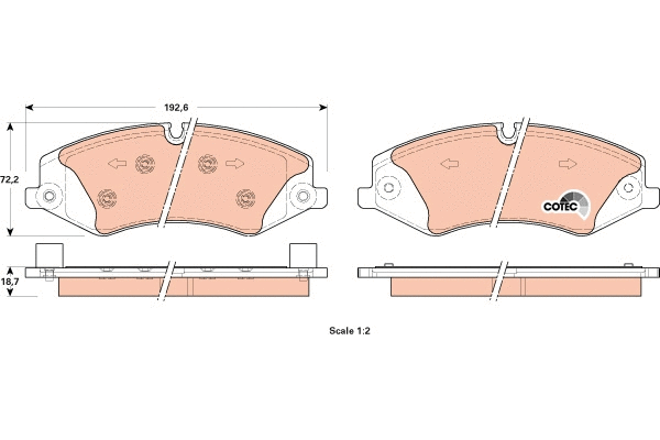 Brake Pad Set, disc brake (GDB1898)