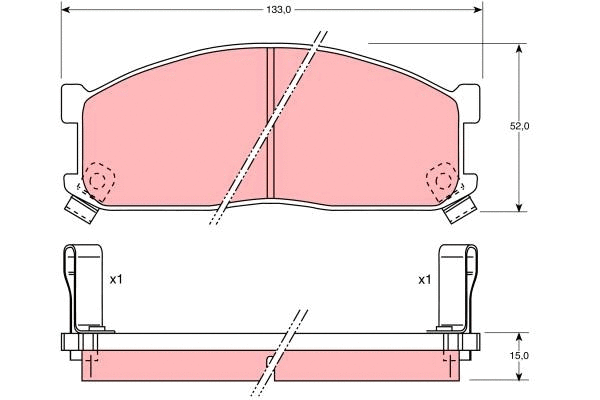 Brake Pad Set, disc brake (GDB737)