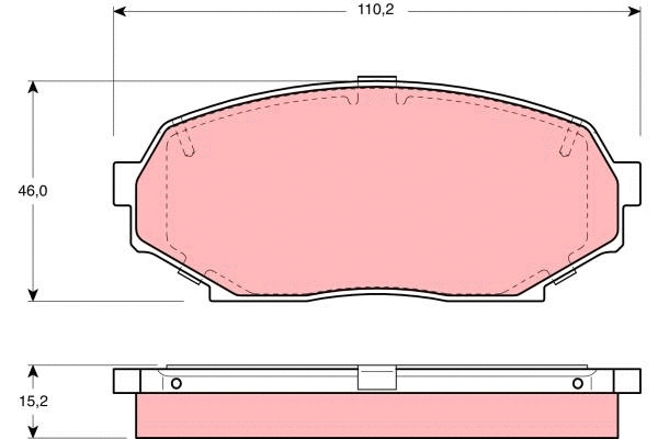 Brake Pad Set, disc brake (GDB1028)