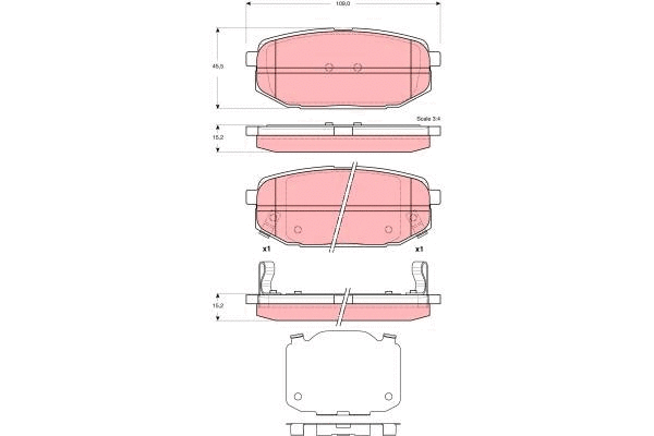Brake Pad Set, disc brake (GDB3384)