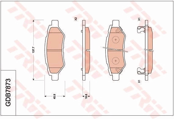 Brake Pad Set, disc brake (GDB7873DT)