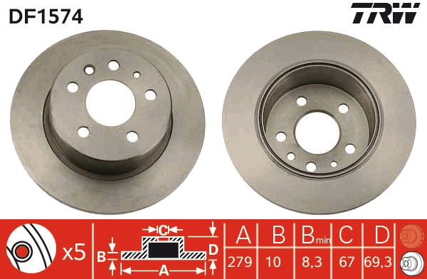 Brake Disc (DF1574)