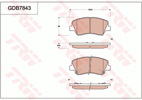 Brake Pad Set, disc brake (GDB7843DT)